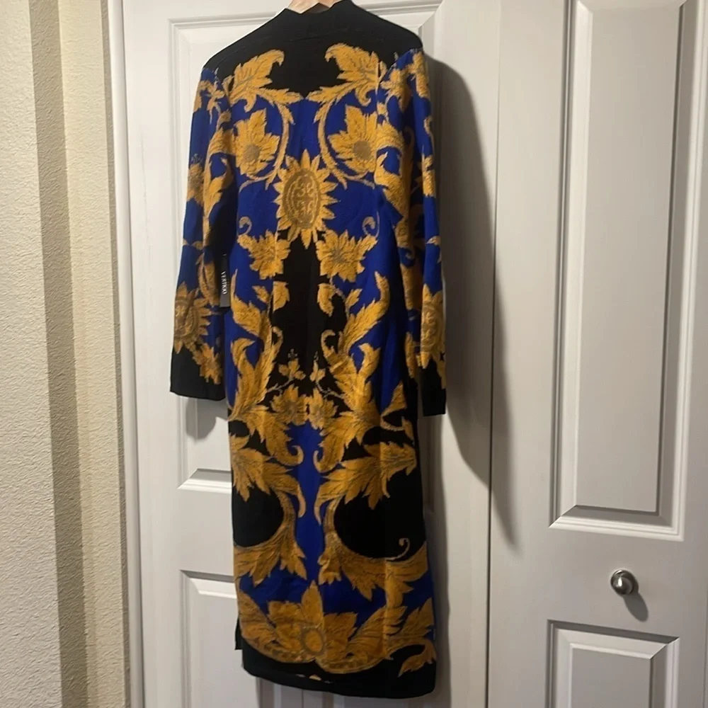 NWT VERTIGO Paris Long Cardigan Sweater Open Front Duster Medium